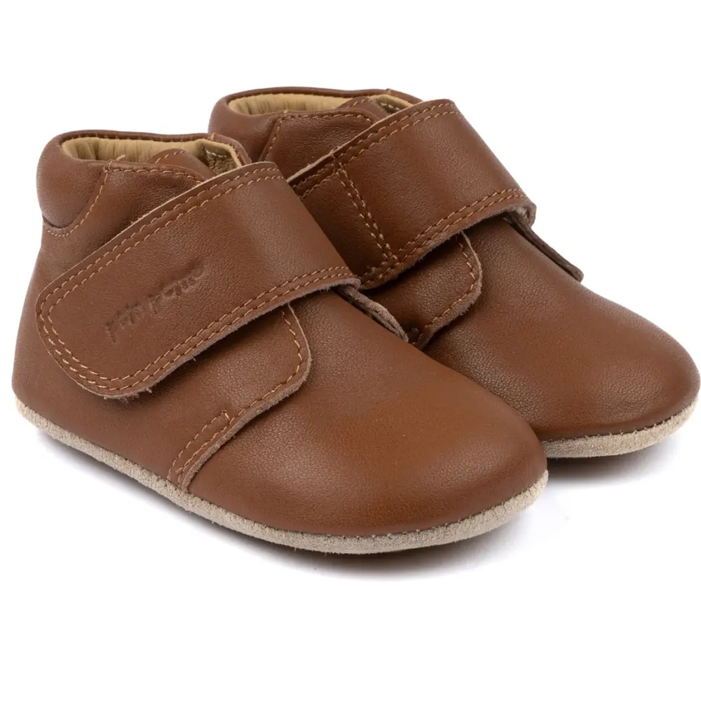 Lära-gå-Skor Velcro - Camel - 23 | Barnskor - Inneskor & tofflor - Tofflor | BabyMode
