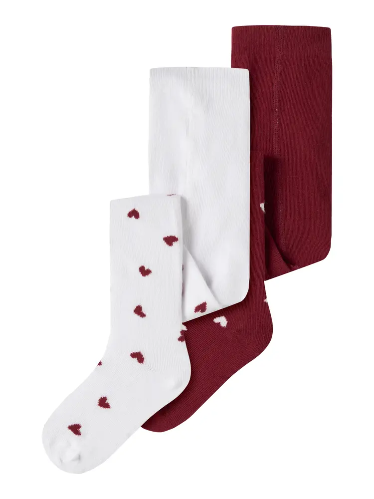 Name It Vichristmas Strumpbyxor 2-Pack - Bright White - 110/116
