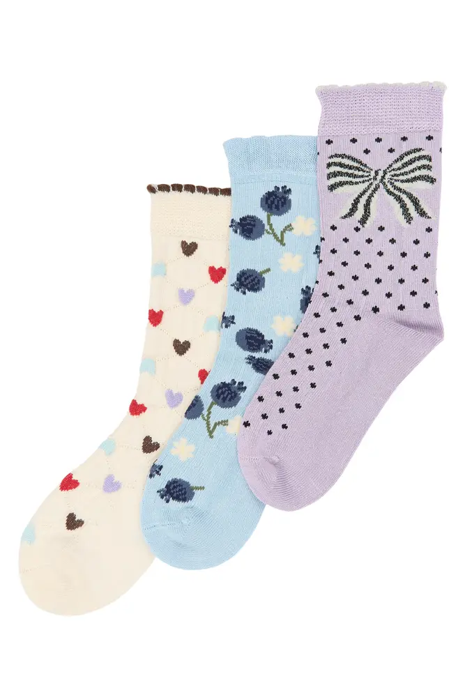 MiniPop Marri Bamboo Strumpor 3-Pack - Petal Pink - 35/38