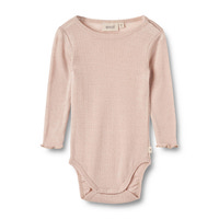 Liea ull/silke, långärmad body - Pale Lilac