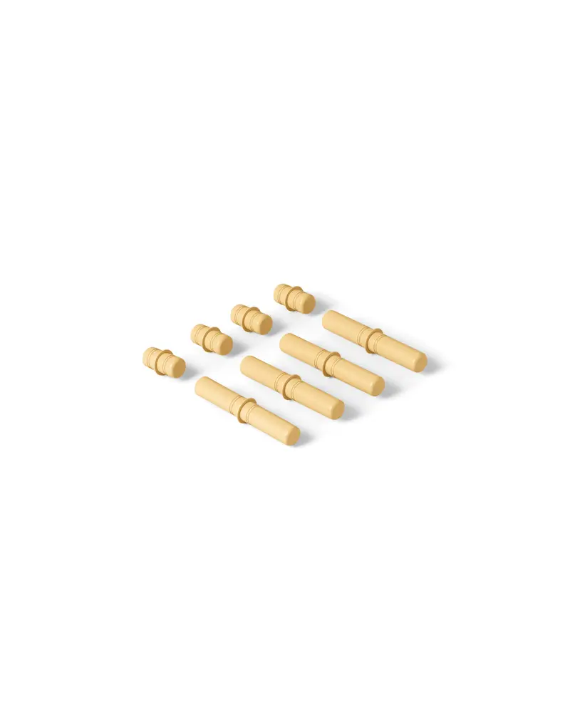 8 x Connector Pegs - Honey Yellow | Leksaker - Aktivitetsleksaker - Motorikleksaker | BabyMode