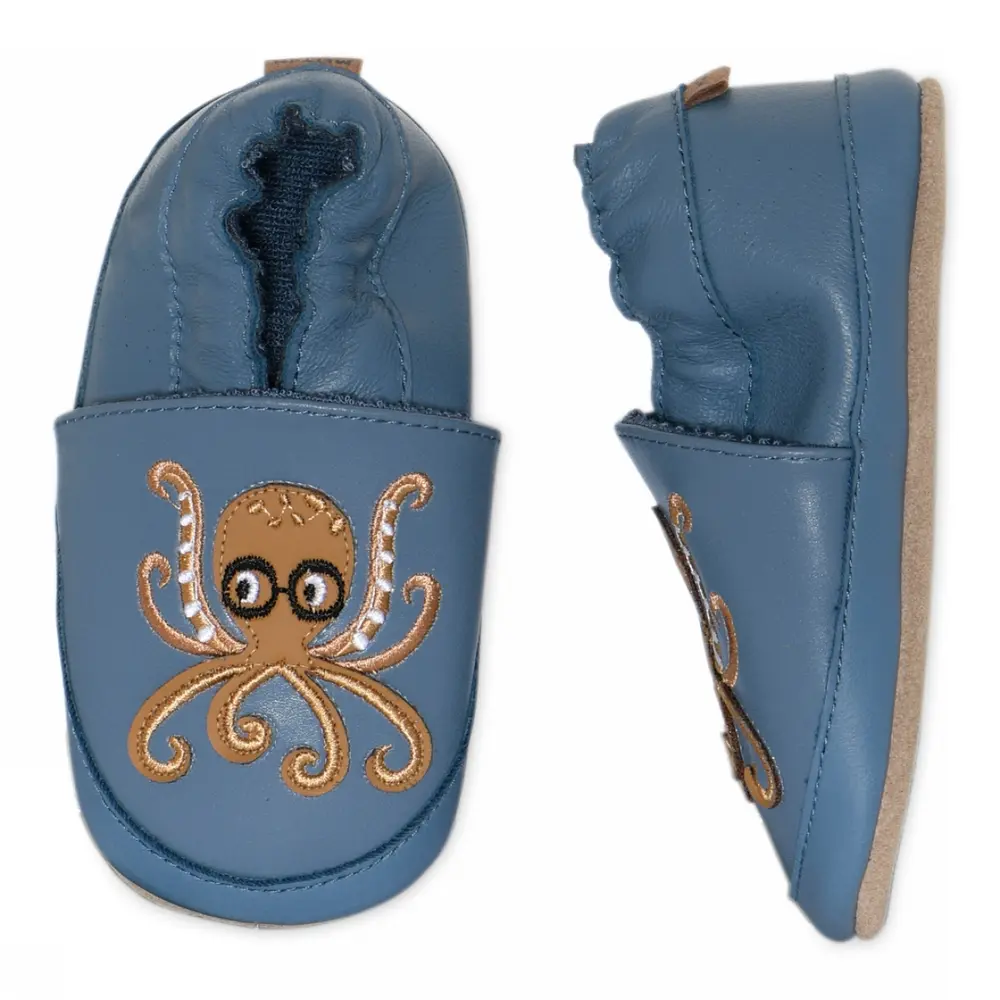 Bläckfisk Lädertofflor - Bluefin - 24/25 | Barnskor - Inneskor & tofflor - Tofflor | BabyMode