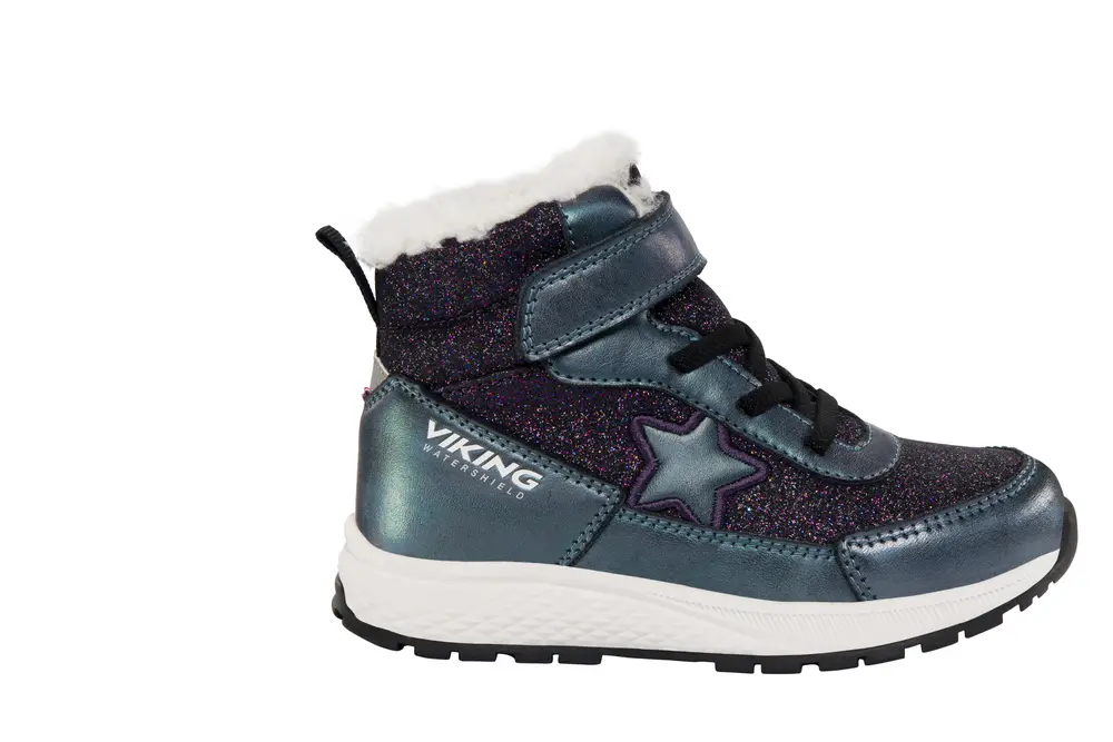 Equip Star Warm WP 1V SL Vinterkängor - Glitter Black - 27 | Barnskor - Stövlar - Vinterkängor | BabyMode