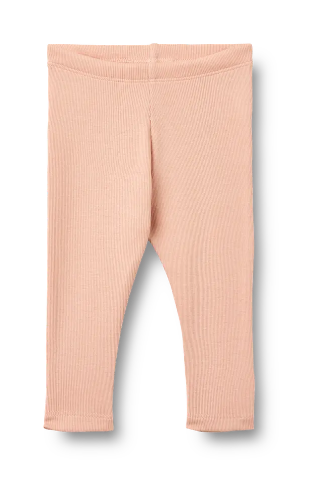Rib Leggings Maddy - Rose Cloud - 92 | Barnkläder - Underdelar - Leggings | BabyMode