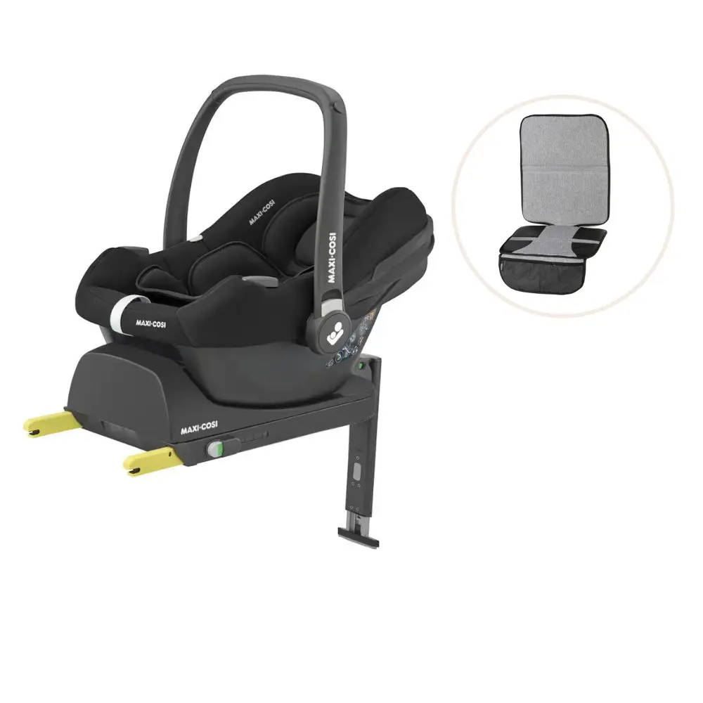 Maxi-Cosi Cabriofix Babyskydd Inkl. Bas Och Scandia S&auml;tesskydd - Essential Black
