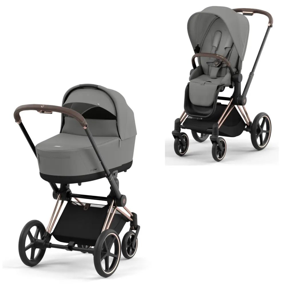 Priam Duovagn - mirage grey/rosegold | Barnvagnar - Duovagnar - Alla duovagnar | BabyMode