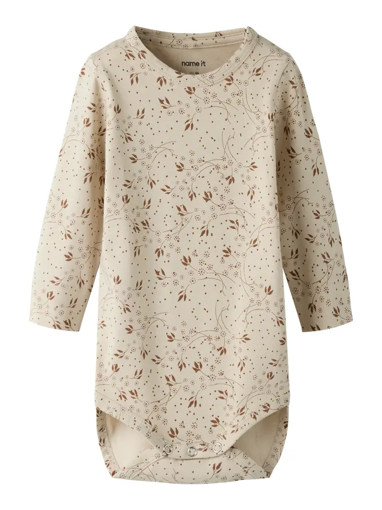 Birka Långärmad Body - Peyote - 56 | Barnkläder - Bodys & overaller - Långärmad body | BabyMode