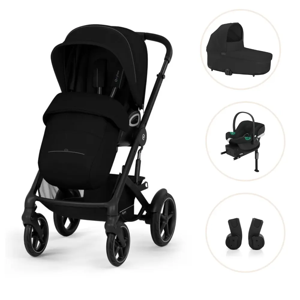 Cybex Talos S Lux sittvagn, moon black/svart chassi