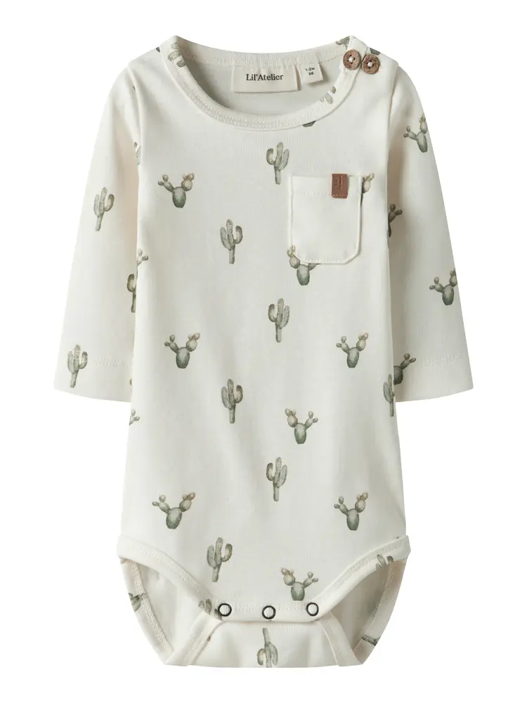Layo Sev Långärmad Body - Coconut milk - 68 | Barnkläder - Bodys & overaller - Långärmad body | BabyMode