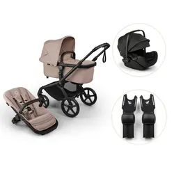 Fox 5 Renew inkl. Otter by Nuna och adapter - Black/Desert Taupe Melange | Barnvagnar | BabyMode
