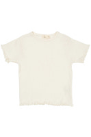 Sommer pointelle t-shirt - CREAM