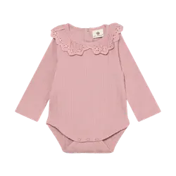 Långærmet Pointelle Body - Zephyr