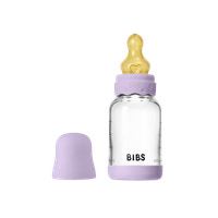 Nappflaska Glas Baby Latex Slow Flow - Violet Sky