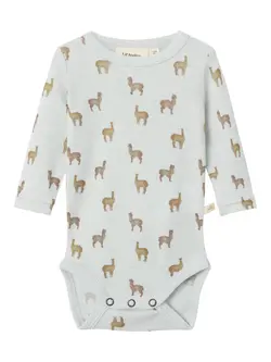Långärmad Ullbody Noel Nor - Gray Dawn | Kläder - Ull - Ullbodys | BabyMode