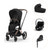 Cybex Priam Duovagn + Cloud T Plus + Bas T - Rosegold/Sepia Black