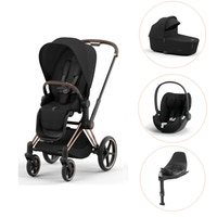 Cybex Priam Duovagn + Cloud T Plus + Bas T - Rosegold/Sepia Black