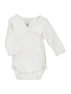 Body med omlott för nyfödda - Off white | Kläder - Bodys & overaller - Långärmad body | BabyMode