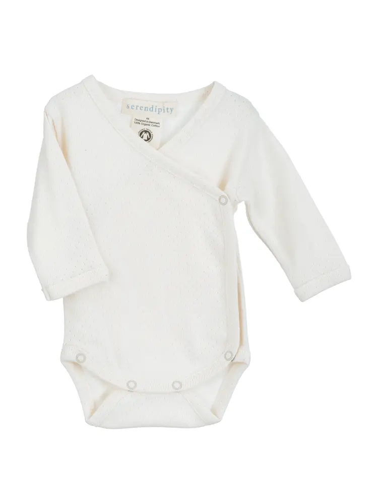 Body med omlott för nyfödda - Off white - 50 | Barnkläder - Bodys & overaller - Långärmad body | BabyMode