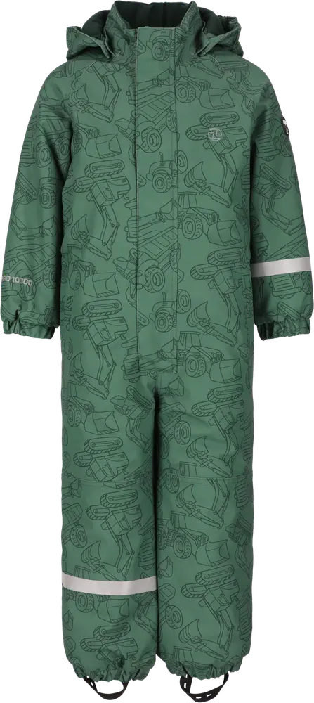 Zig Zag Vinteroverall Tower Printet W-PRO 10000 - Mallard Green - 92-98