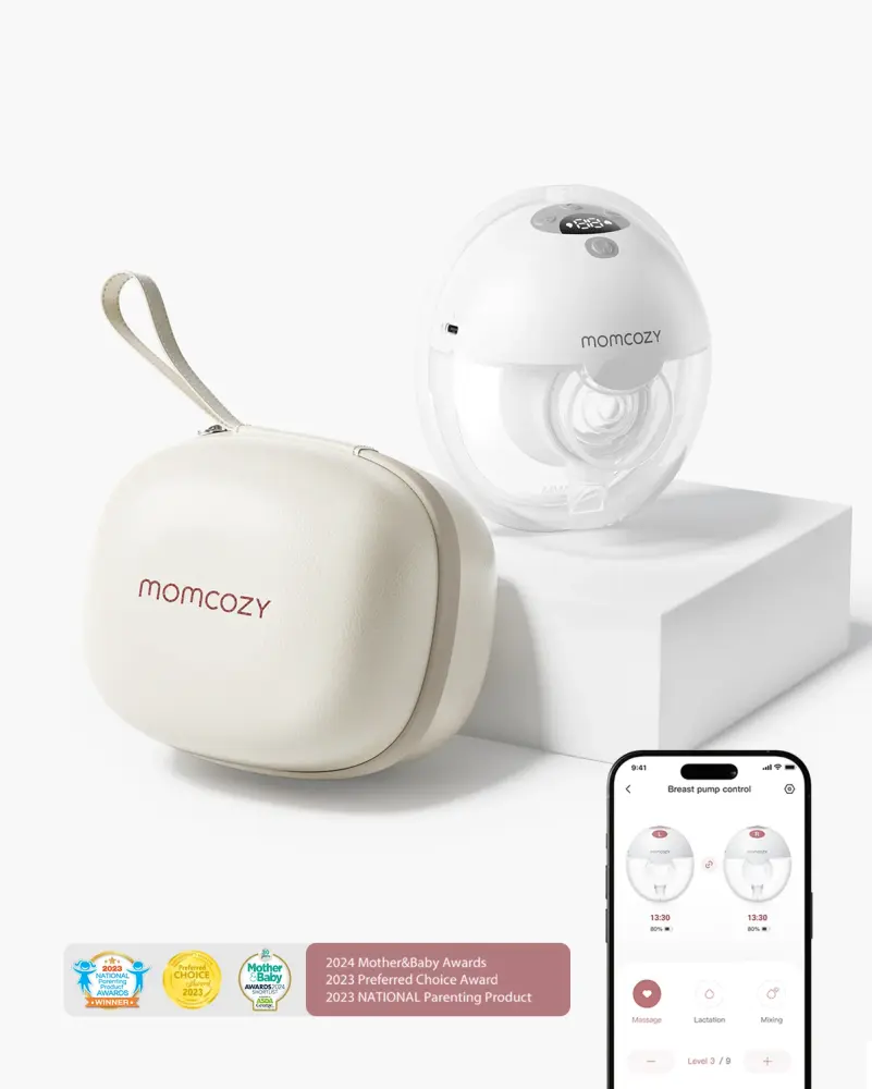 Momcozy M5 Smart Bärbar Dubbelpump - Grey
