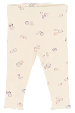 Tamma Rib Leggings - Gardenia AOP | Barnkläder - Underdelar - Leggings | BabyMode