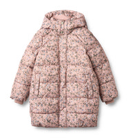 Yrsa Puffer Jacka - Rose powder flowers
