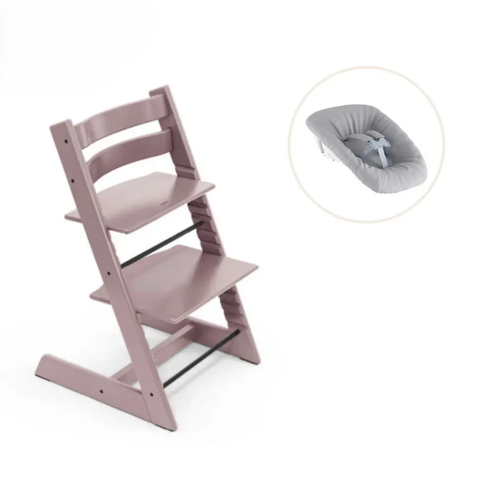 Stokke® Tripp Trapp Stol Bok Inkl. Newborn Set - Heather Mauve | Baby & Barn - Äta - Barnstolar & tillbehör - Barnstolar med tillbehör | BabyMode