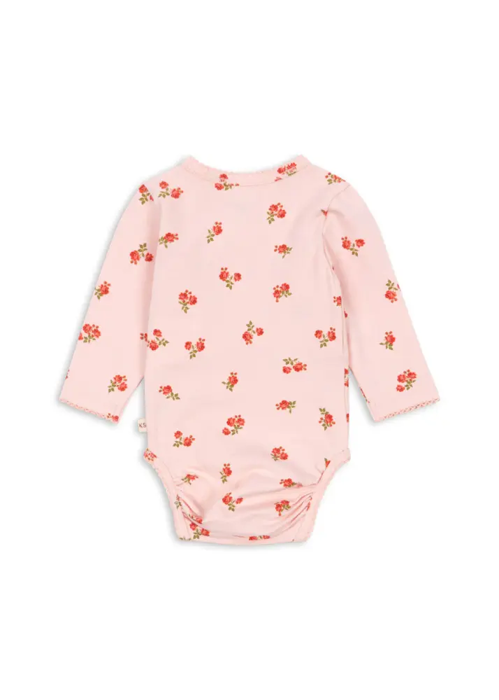 Basic Långärmad Newborn Body - Rosa Pink - 3 MDR. | Barnkläder - Bodys & overaller - Omlottbody | BabyMode
