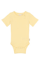 Suze Kortärmad Pointelle Body - Mellow Yellow