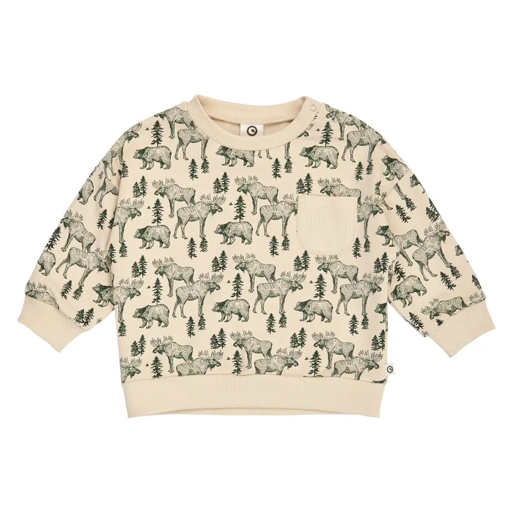 Müsli Forest Sweatshirt - Oak/Forest Green  - 68