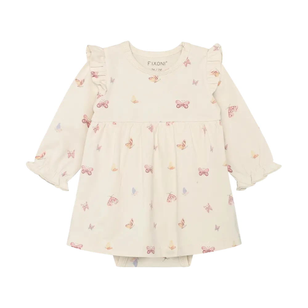 Långärmad Bodyklänning - Bleached Mauve - 62 | Barnkläder - Toppar - Klänningar - Bodyklänningar | BabyMode