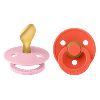 BIBS Napp 2 pk Anatomisk Latex Str 2 - Babypink Tango