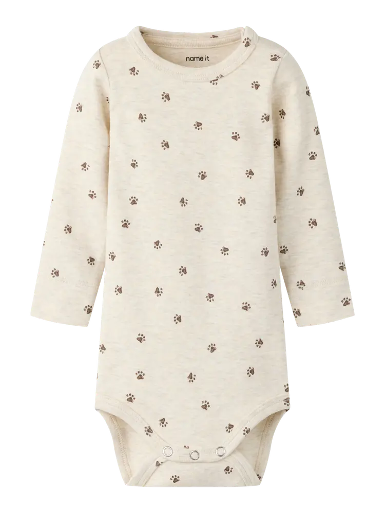 Name It Laris Långärmad Body - Peyote Melange - 74