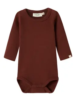 Thora Hir Body - Hot Chocolate | Kläder - Bodys & overaller - Långärmad body | BabyMode