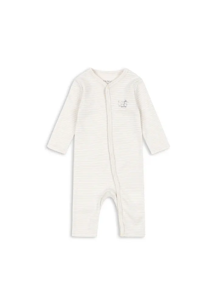 Fanga Fio Jumpsuit - Tea Stripe Gray Dawn - 18 MDR. | Barnkläder - Bodys & overaller - Jumpsuit utan fot | BabyMode