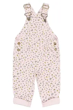 Sif Denim Hängselbyxor - Light Lilac AOP