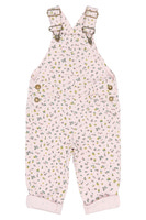 Sif Denim Hängselbyxor - Light Lilac AOP