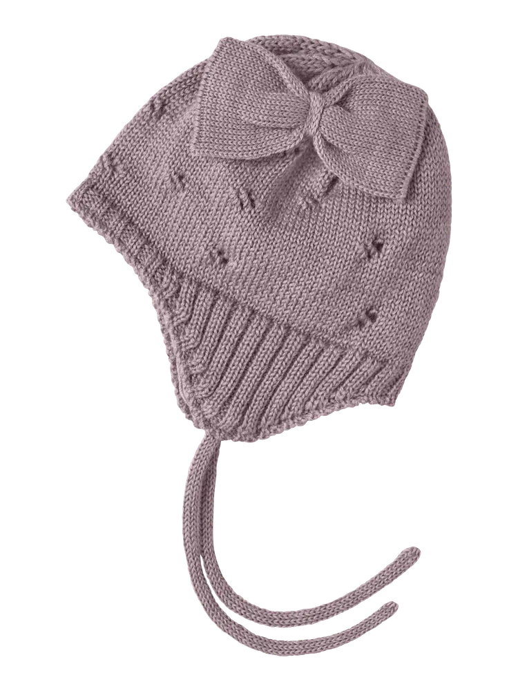 Name It Wrilla Bow Ull Mössa - Toadstool - 34/39