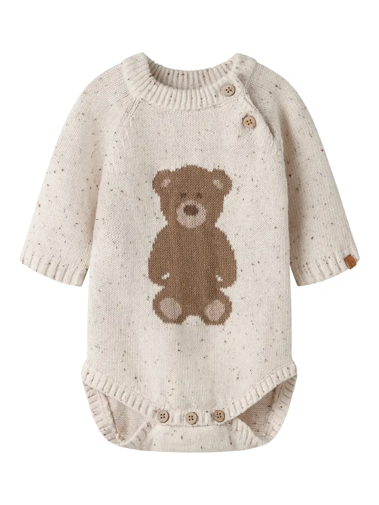 Lil' Atelier Galto Ria Långärmad Body - Turtledove - 68