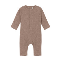 Melange Rib Romper Langærmet - 2813