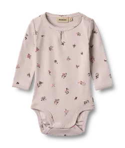 Roselinde Body Långärmad - Soft lilac flowers | Kläder - Bodys & overaller - Långärmad body | BabyMode