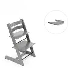 Tripp Trapp Stol & Bricka - Storm grå/grå | Baby & Barn | BabyMode