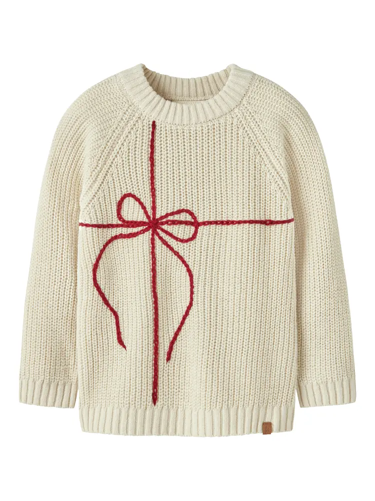Emlen Mio Stickad Sweater - Turtledove - 116 | Barnkläder - Temakläder - Julkläder | BabyMode