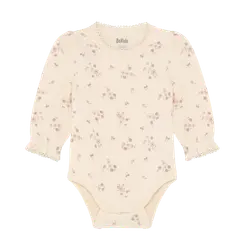 Långärmad  Body m. Tryck - Shadow Gray