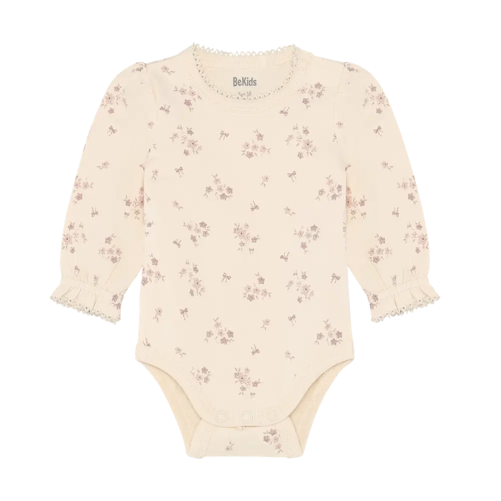Långärmad Body m. Tryck - Shadow Gray - 50 | Barnkläder - Bodys & overaller - Långärmad body | BabyMode