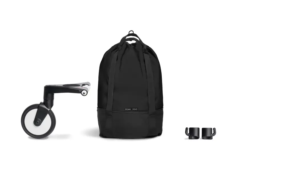 Stokke® Yoyo Väska Med Hjul - Black | Barnvagnar - Barnvagnstillbehör - Organizers & barnvagnsnät | BabyMode