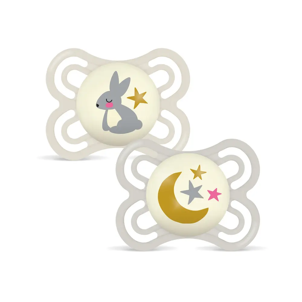 Perfect Night Napp Silk 0-6 mån 2-pack - Neutral | Baby & Barn - Sköta - Nappar | BabyMode