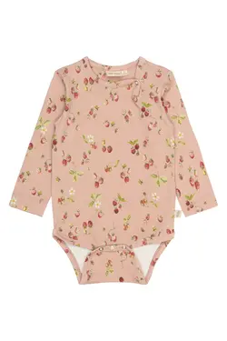 Star Långärmad Body - Misty Rose Strawberry