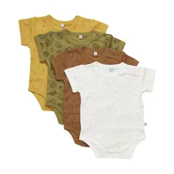 Kortärmad Body 4-pack - Tinsel | Kläder - Bodys & overaller - Kortärmad body | BabyMode