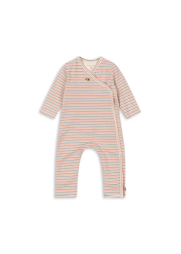 Newborn Jumpsuit - Stripe tricolore petit - 6 MDR. | Barnkläder - Bodys & overaller - Jumpsuit utan fot | BabyMode